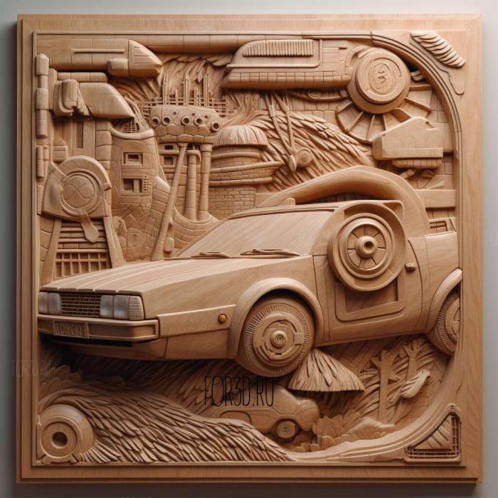 Back to the Future series 1 stl model for CNC